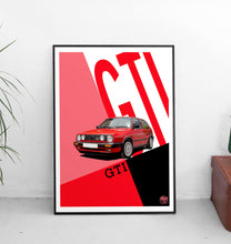 Load image into Gallery viewer, VW Golf GTI Mk2 Print - Fueled.art