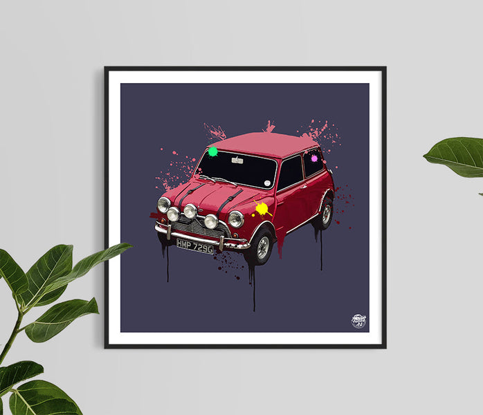 New Italian Job Mini Cooper print....