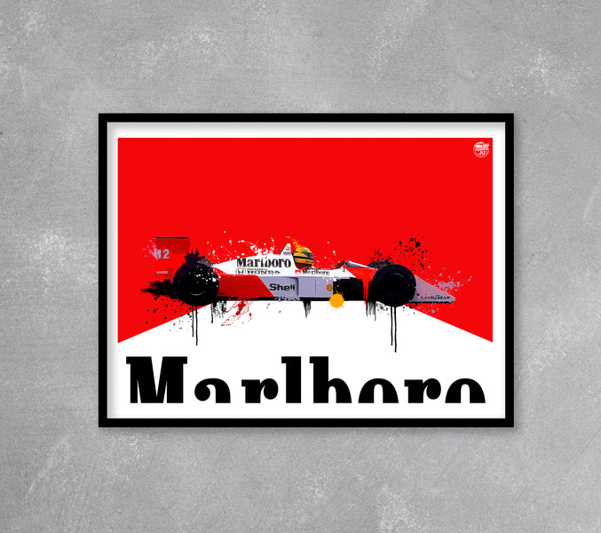 New Ayrton Senna McLaren MP4/4 F1 print...