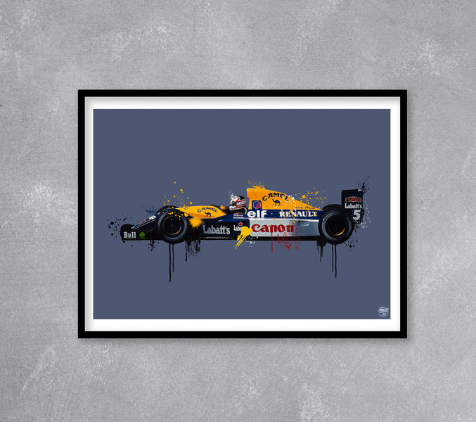 New Nigel Mansell 1992 Williams F1 print...