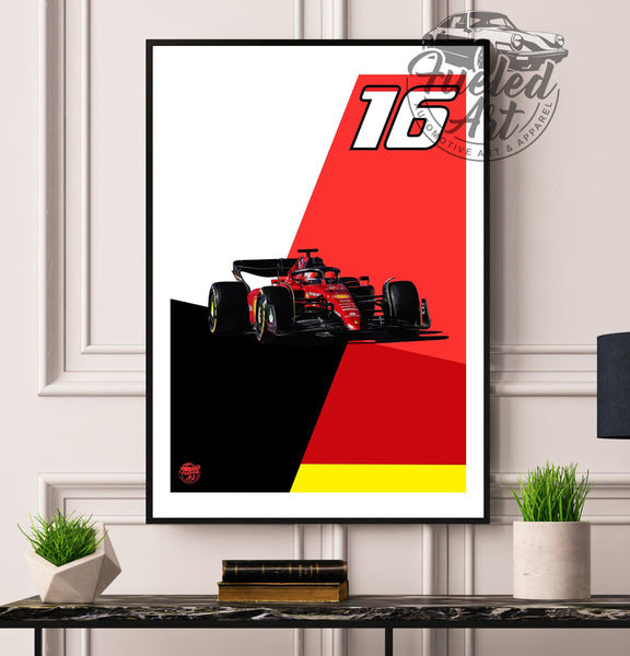 Charles Leclerc 2022 Ferrari F1 print release...