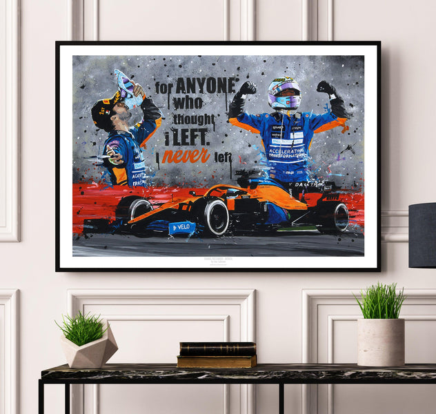 Découvrez cette impression de Daniel Ricciardo chez notre affilié Ian Salmon Art
