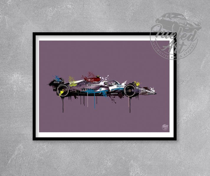 Lewis Hamilton 2022 Mercedes F1 print....