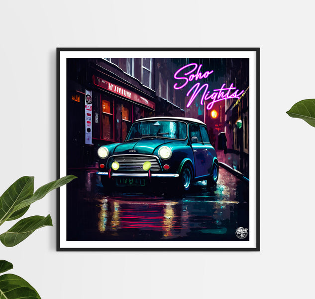 Neue Printversion des Classic Mini Cooper Soho Nights....