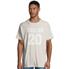 Charger l&#39;image dans la visionneuse de la galerie,Fueled 20 Varsity Retro - Men&#39;s Oversized Off White T-shirt - Fueled.art
