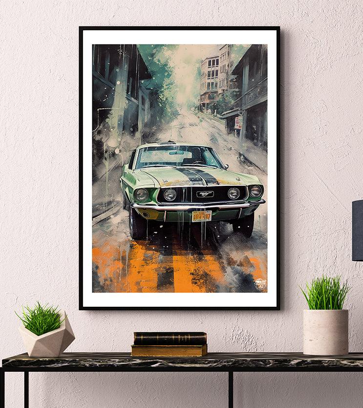 1968 Ford Mustang print - Fueled.art
