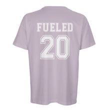 Lade das Bild in den Galerie-Viewer, Fueled 20 Varsity Retro - Men&#39;s Oversized Lilac T-shirt - Fueled.art

