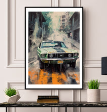 Carica l&#39;immagine nel visualizzatore di Gallery, 1968 Ford Mustang print - Fueled.art
