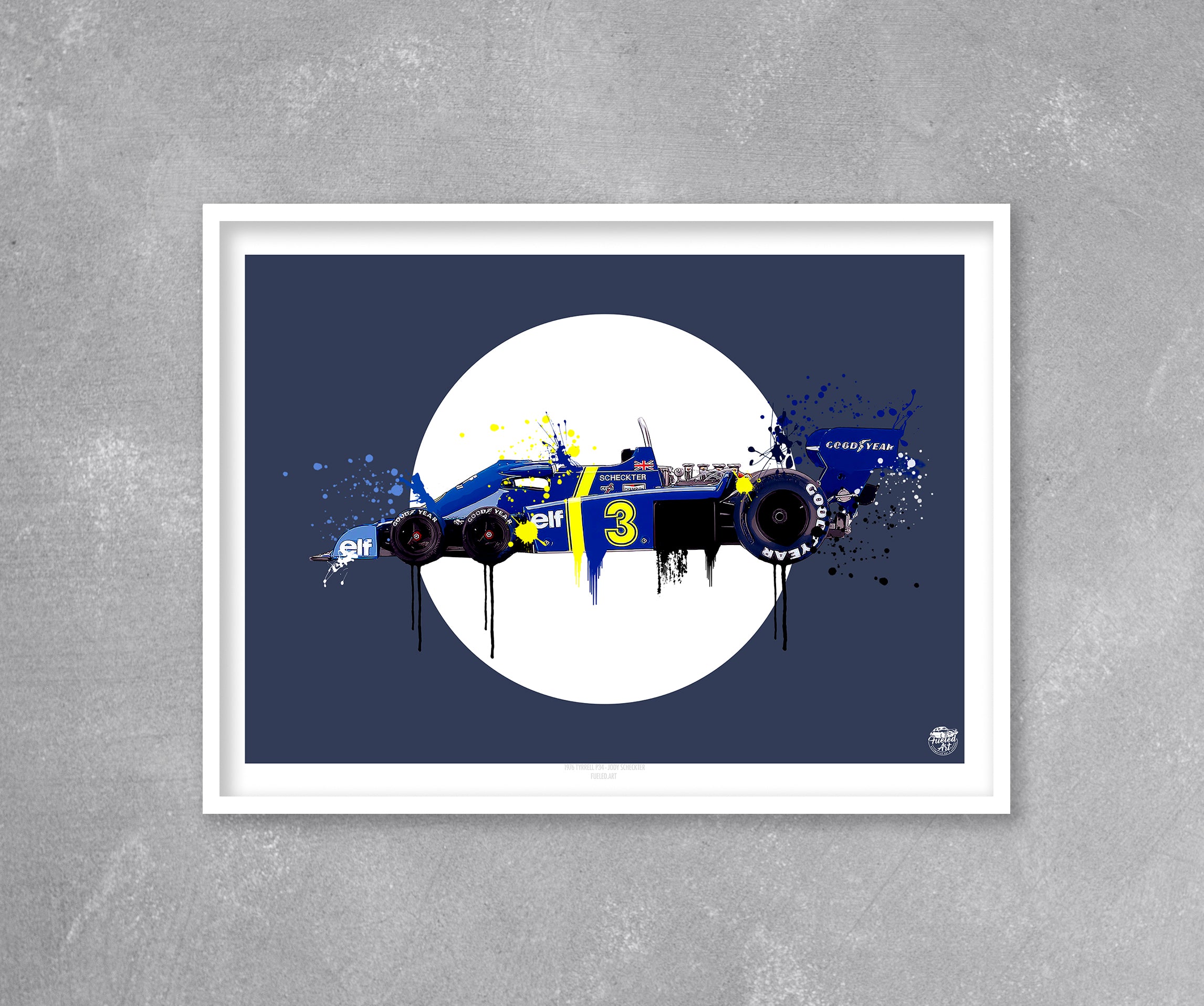 Tyrrell P34 Jody Scheckter 1976 F1 print - Fueled.art