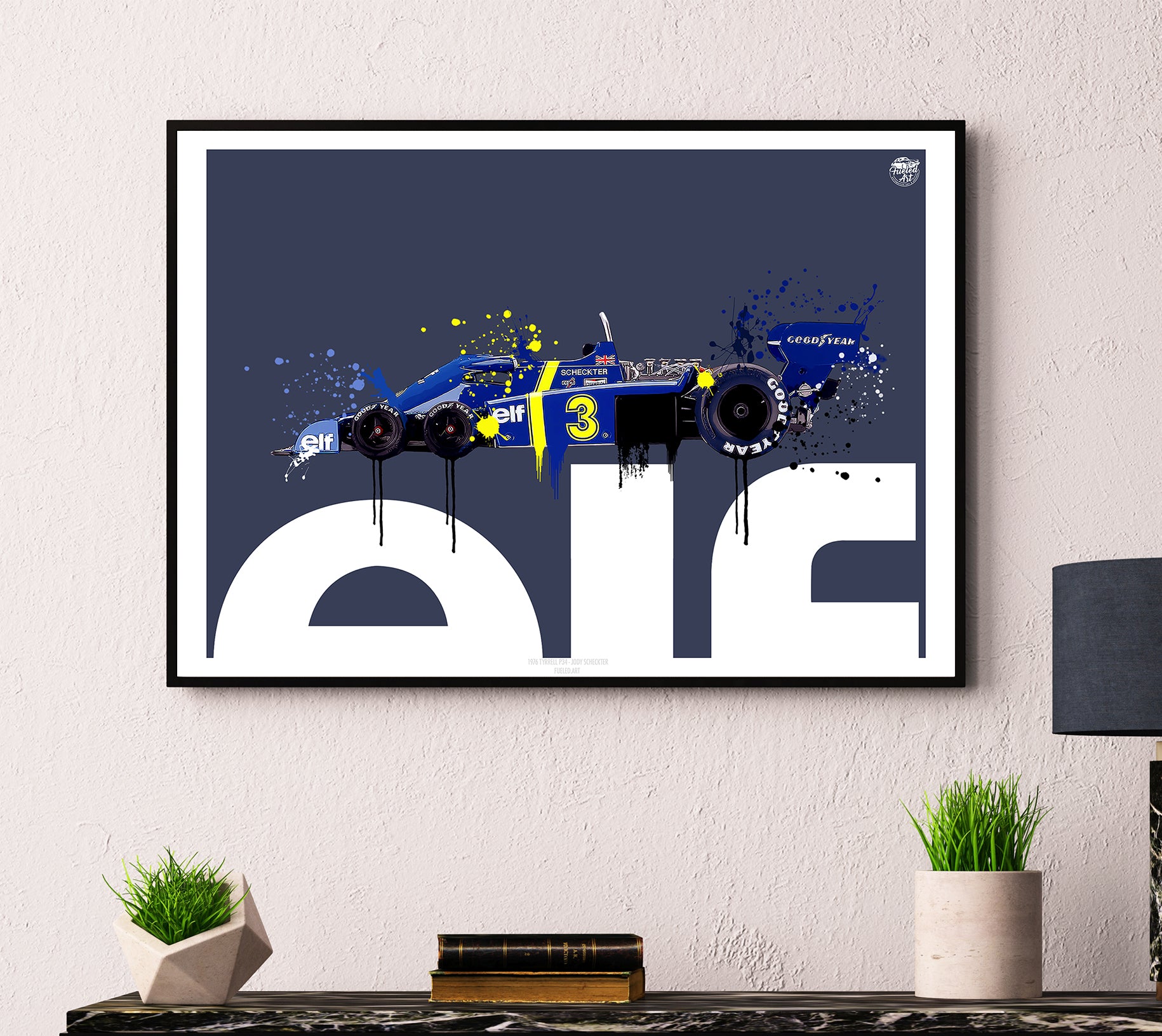 Tyrrell P34 Jody Scheckter 1976 F1 print - Fueled.art
