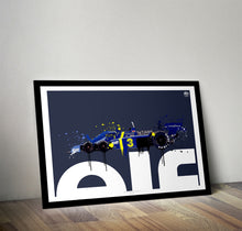 Load image into Gallery viewer, Tyrrell P34 Jody Scheckter 1976 F1 print - Fueled.art
