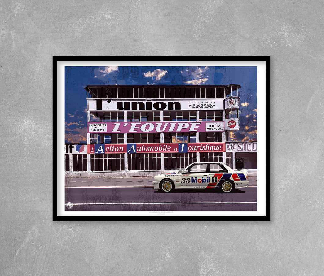 Frank Sytner 1987 BMW E30 M3 BTCC Print - Fueled.art