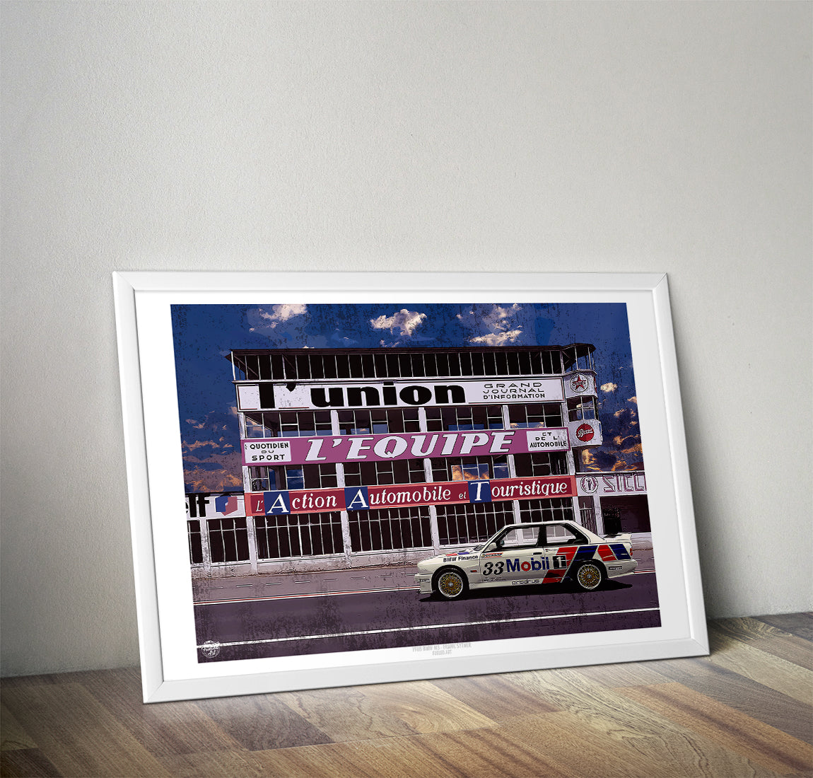Frank Sytner 1987 BMW E30 M3 BTCC Print - Fueled.art