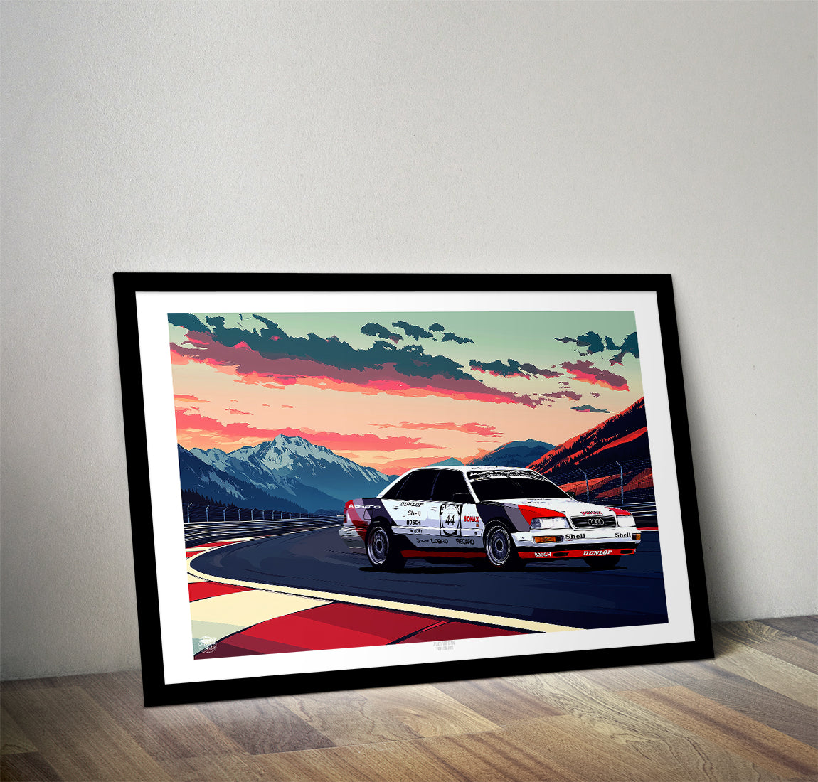 1990 Audi V8 DTM print - Various Sizes. Motorsport art print – Fueled.art