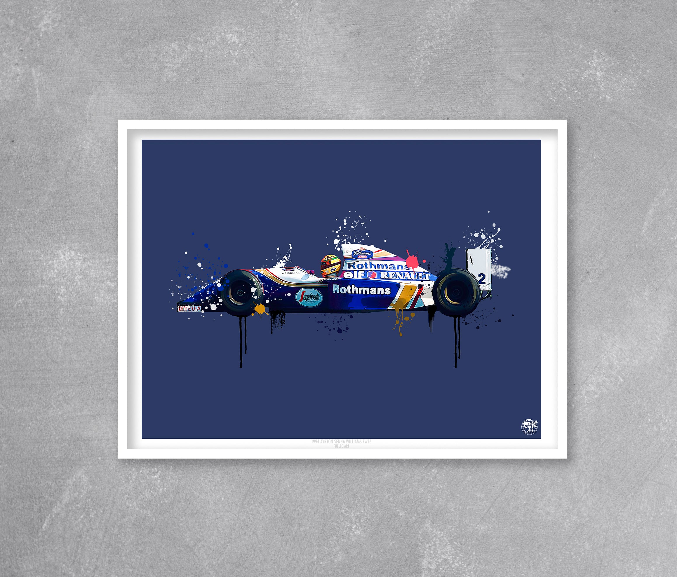 Ayrton Senna 1994 Williams FW16 F1 Print - Fueled.art