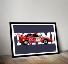 Charger l&#39;image dans la visionneuse de la galerie,1999 Mitsubishi Evo VI - Tommi Mäkinen WRC Print - Fueled.art
