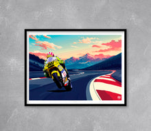 Load image into Gallery viewer, Valentino Rossi 2001 Honda NSR500 MotoGP Print - Fueled.art
