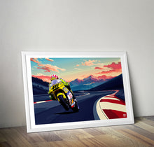 Load image into Gallery viewer, Valentino Rossi 2001 Honda NSR500 MotoGP Print - Fueled.art
