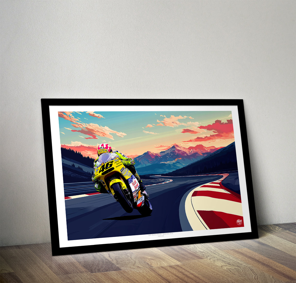Valentino Rossi 2001 Honda NSR500 MotoGP Print - Fueled.art