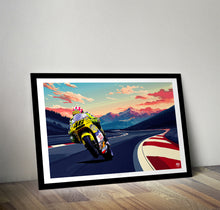 Load image into Gallery viewer, Valentino Rossi 2001 Honda NSR500 MotoGP Print - Fueled.art
