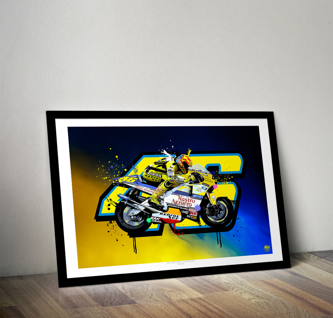 Valentino Rossi 2001 Honda NSR500 Print - Fueled.art