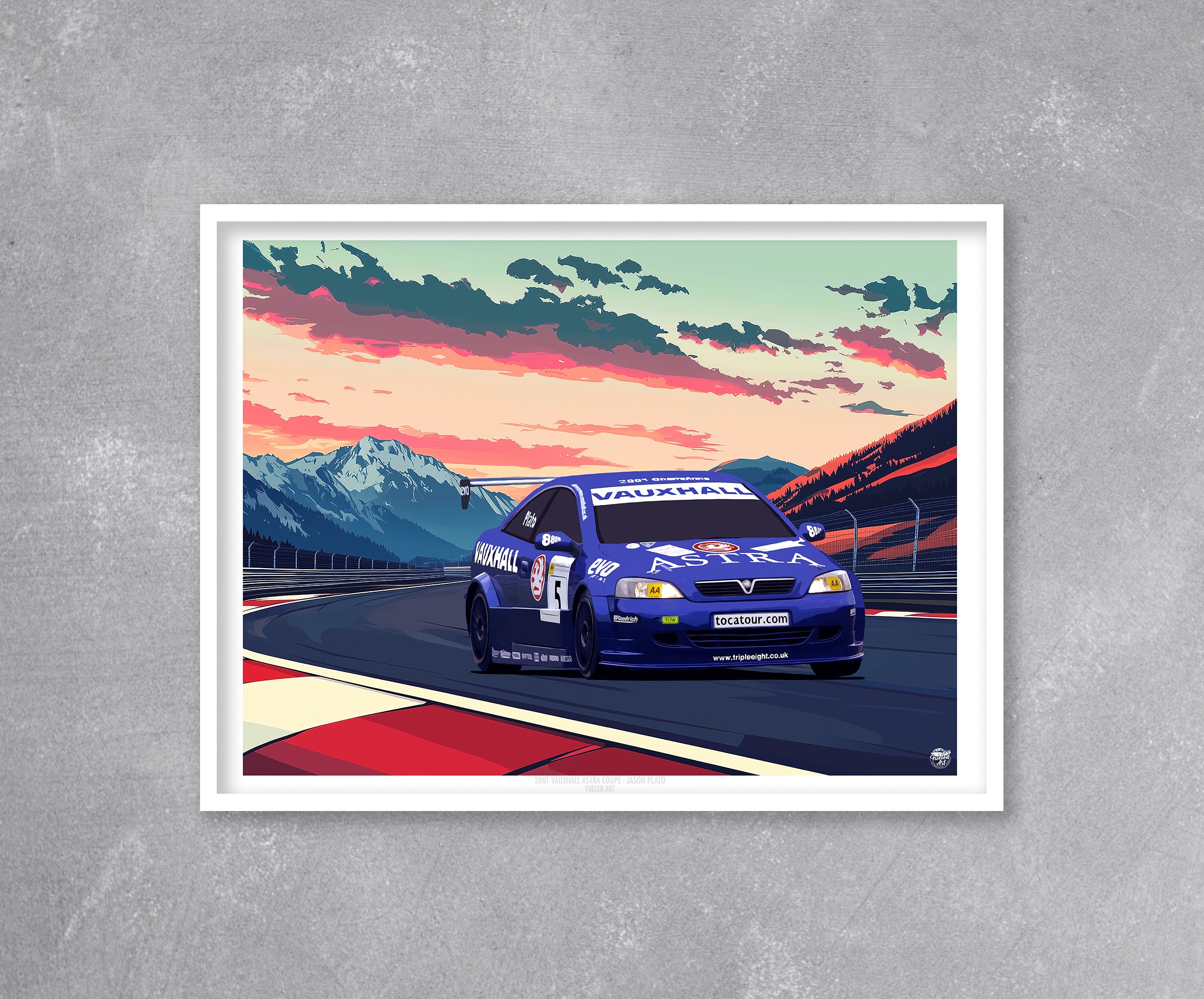 Jason Plato 2001 Vauxhall Astra Coupe BTCC Print - Fueled.art