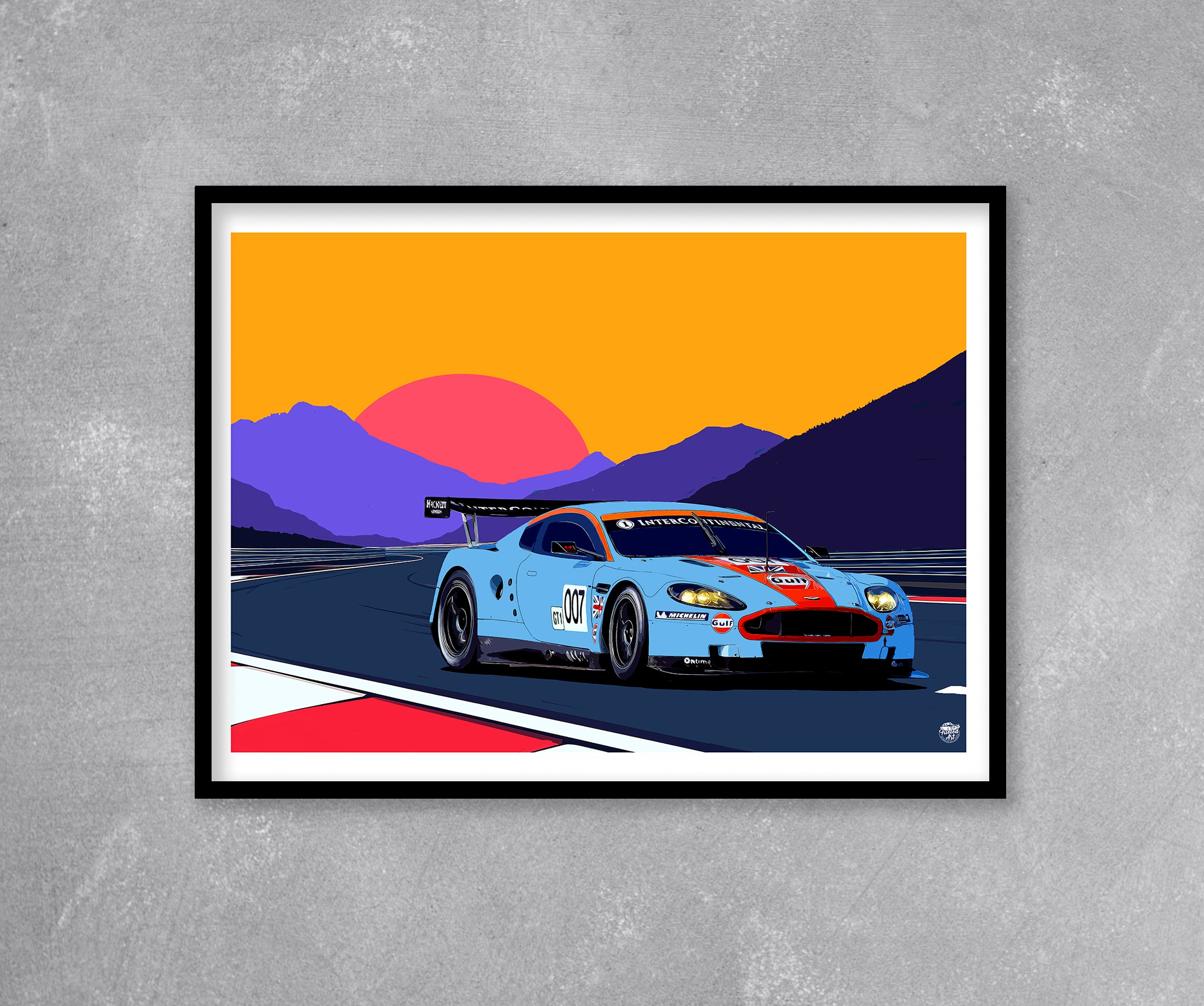 Aston Martin DBR9 print - Fueled.art
