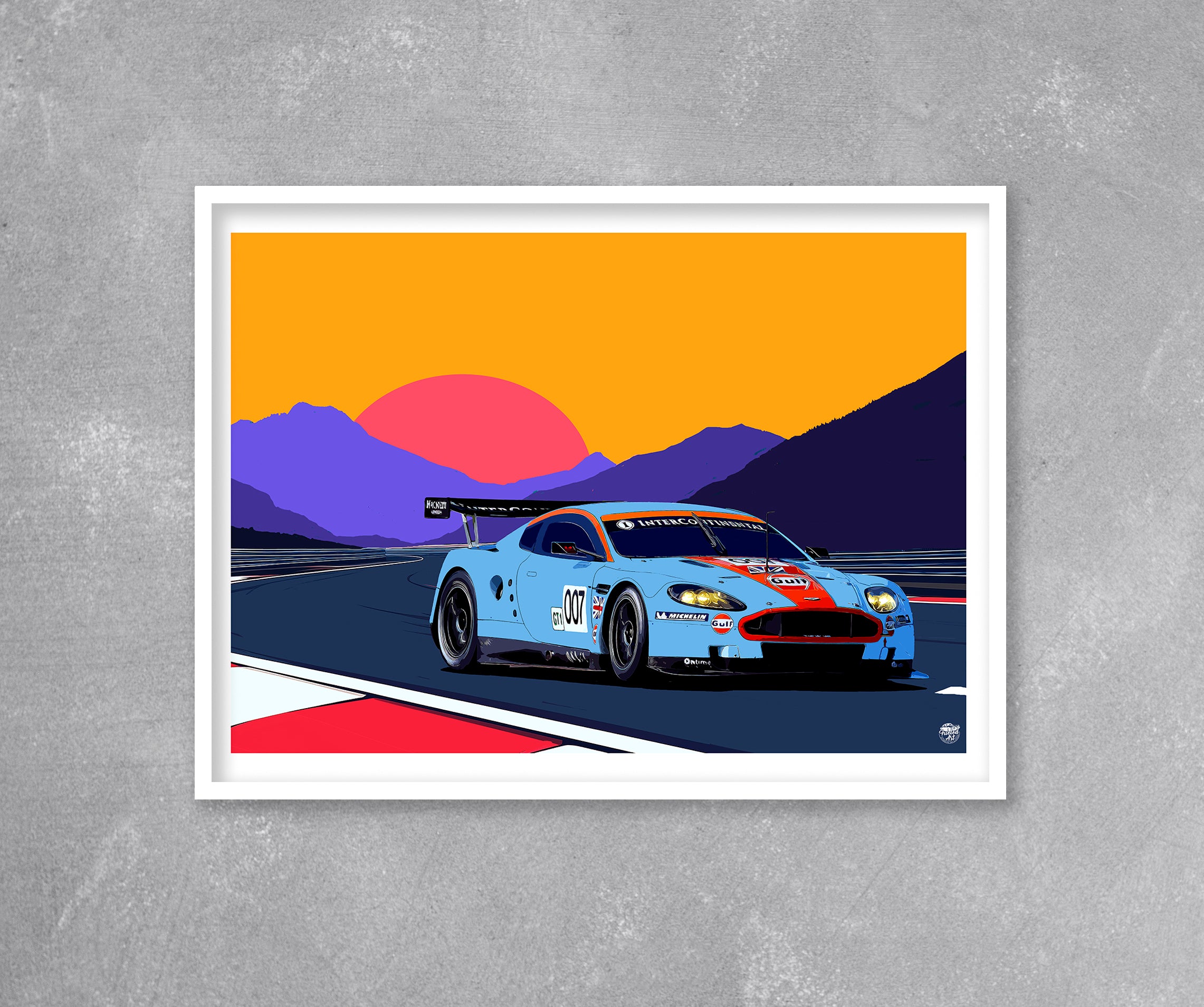Aston Martin DBR9 print - Fueled.art