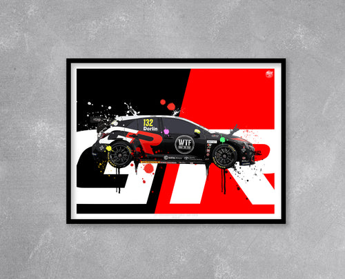 James Dorlin 2025 Toyota Corolla GR Sport BTCC Print - Fueled.art