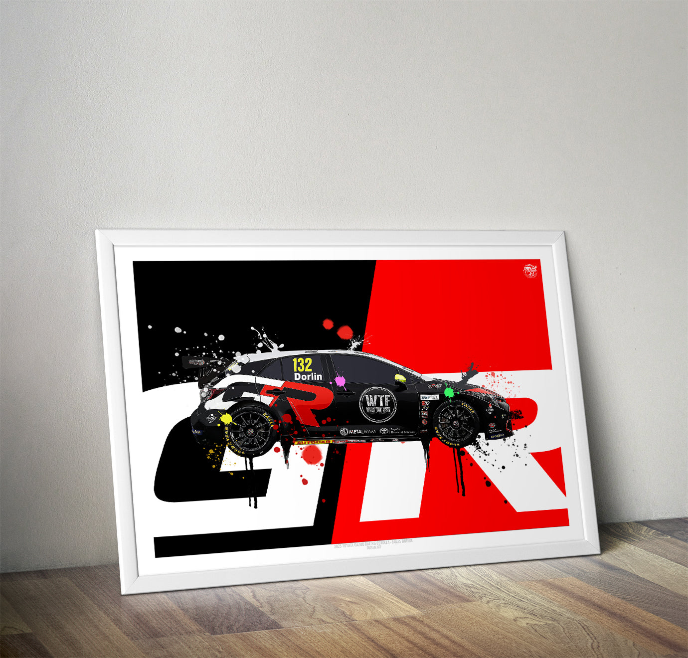 James Dorlin 2025 Toyota Corolla GR Sport BTCC Print - Fueled.art