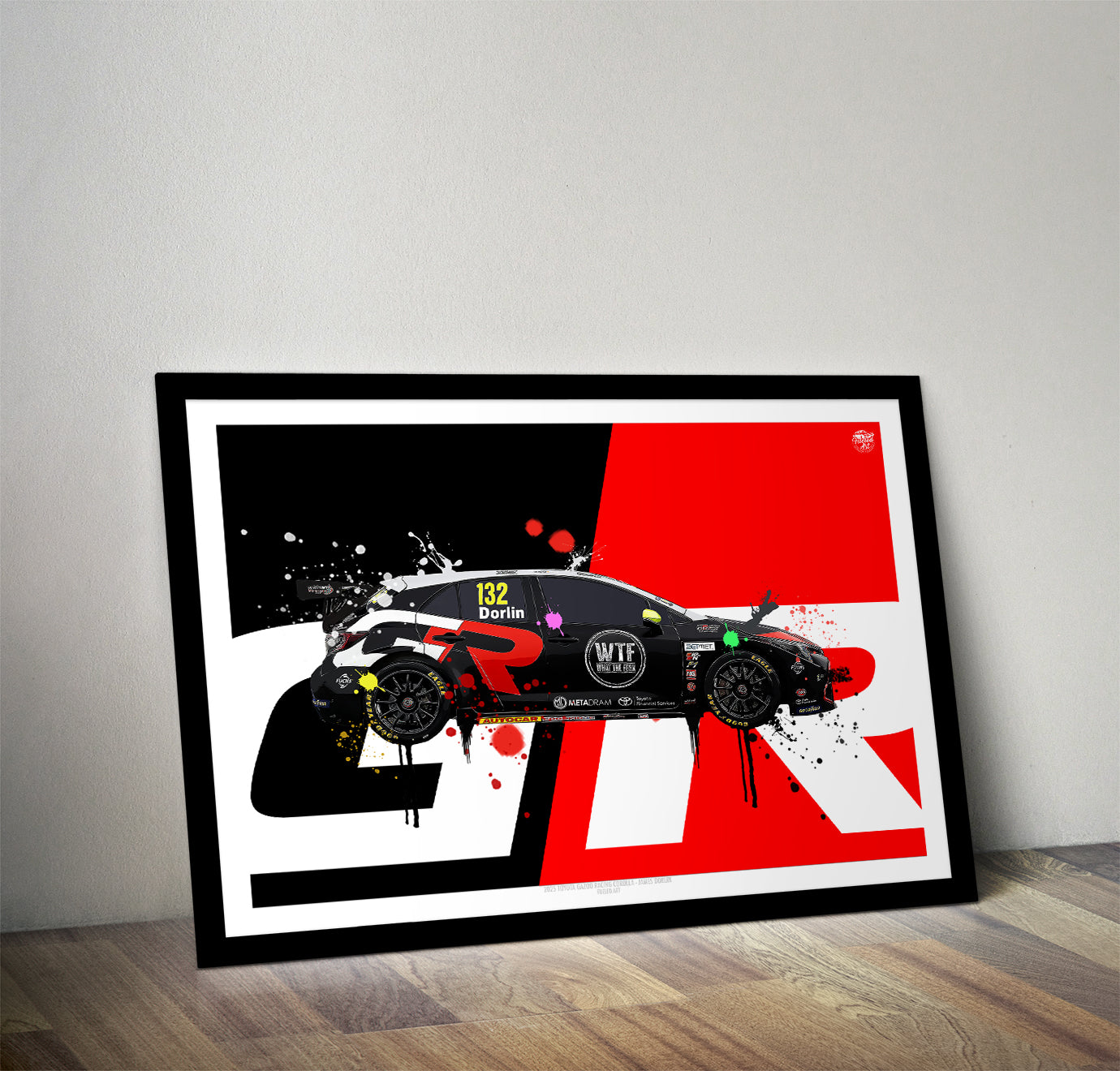 James Dorlin 2025 Toyota Corolla GR Sport BTCC Print - Fueled.art