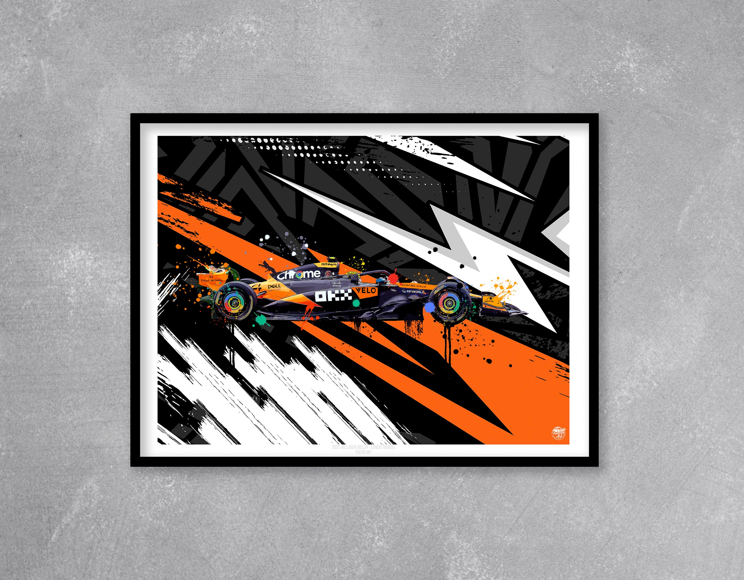 Lando Norris 2025 McLaren MCL39 F1 Print - Fueled.art