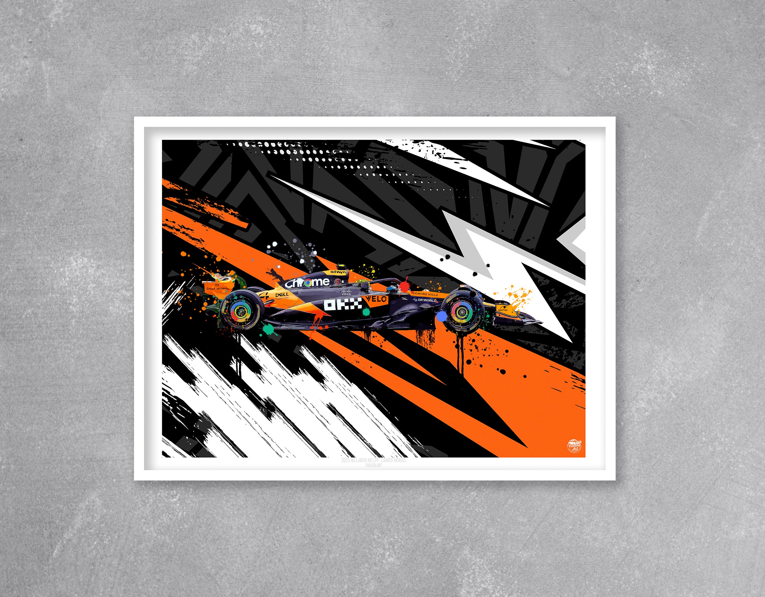 Lando Norris 2025 McLaren MCL39 F1 Print - Fueled.art