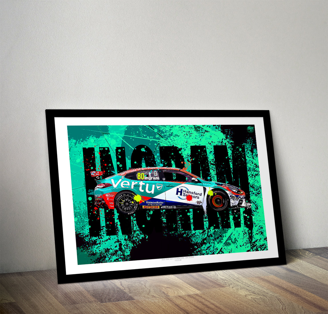 Tom Ingram 2026 Team Vertu Hyundai i30N BTCC Print - Fueled.art