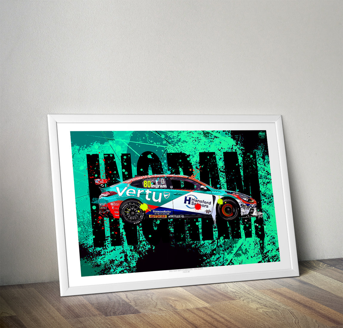 Tom Ingram 2026 Team Vertu Hyundai i30N BTCC Print - Fueled.art