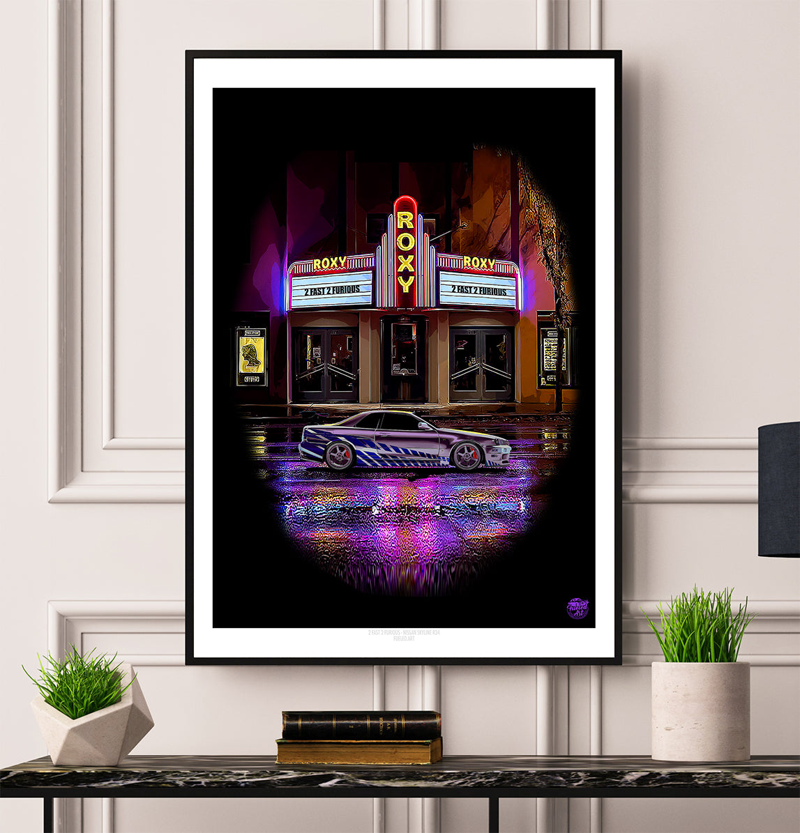 2 Fast 2 Furious Nissan Skyline R34 GT-R print - Fueled.art