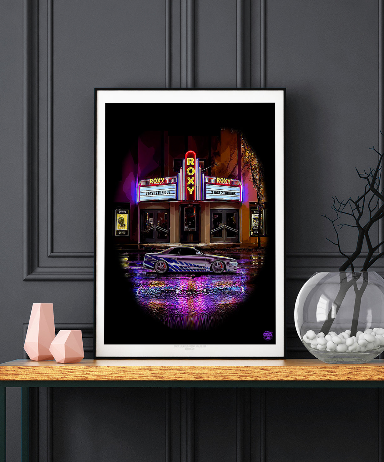2 Fast 2 Furious Nissan Skyline R34 GT-R print - Fueled.art