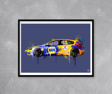 Charger l&#39;image dans la visionneuse de la galerie,Ash Sutton 2023 Ford Focus ST BTCC Print - Fueled.art
