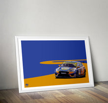 Load image into Gallery viewer, Ash Sutton 2023 Ford Focus ST BTCC Print - Fueled.art
