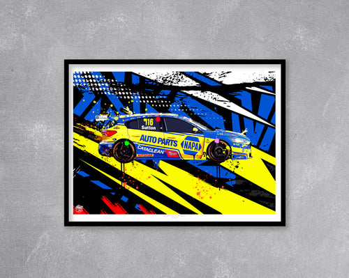 Ash Sutton 2025 Napa Racing Ford Focus ST BTCC Print - Fueled.art