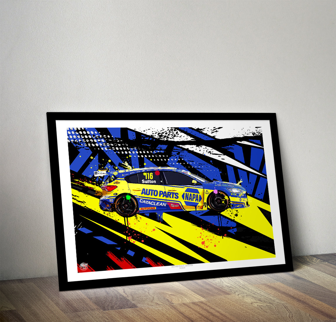 Ash Sutton 2025 Napa Racing Ford Focus ST BTCC Print - Fueled.art