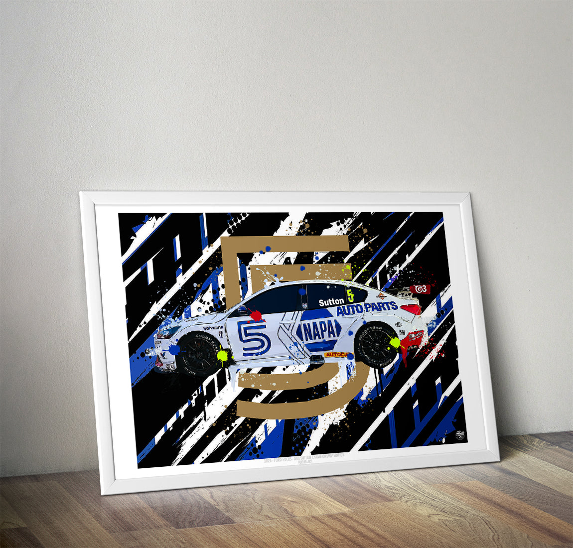 Ash Sutton 2026 Championship Napa Racing Ford Focus BTCC Print - Fueled.art