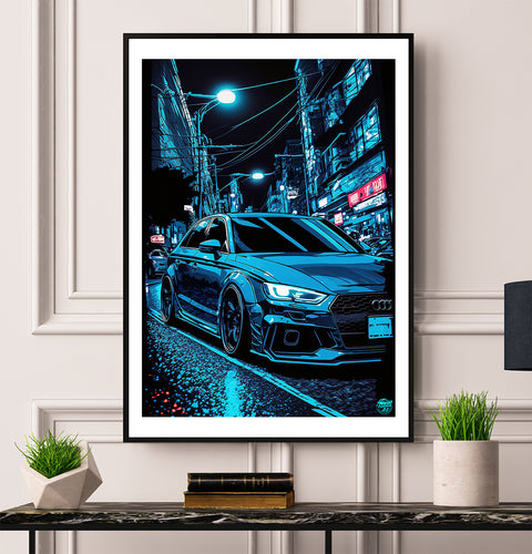 Audi RS3 print - Fueled.art