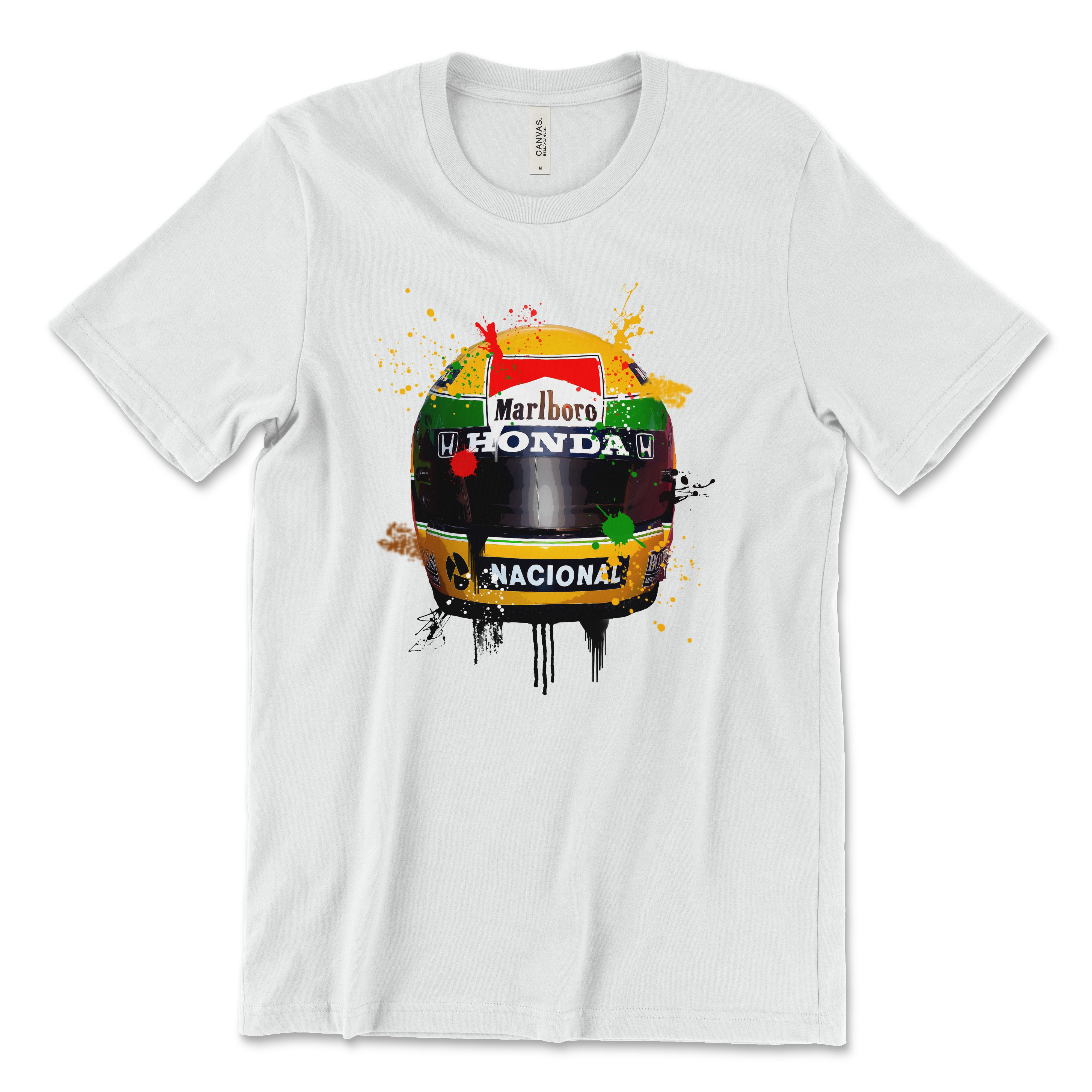Ayrton Senna 1988 Helmet - Premium Unisex Crewneck T-shirt - Fueled.art