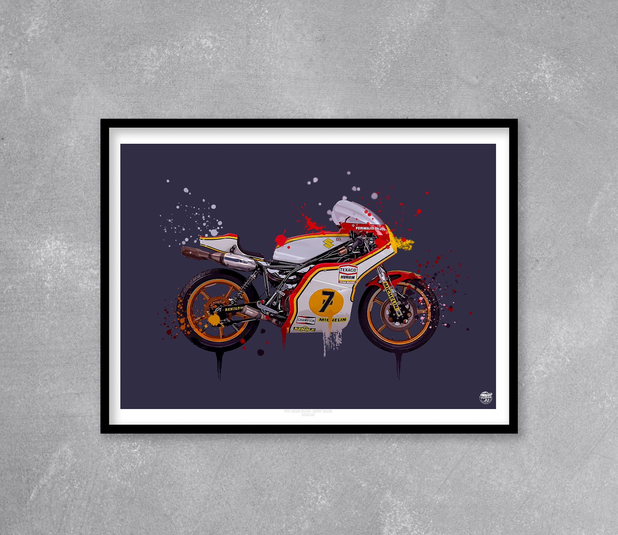 RYOL Motorbike Vibes ファインアートジークレープリント Motorcycle Art prints by Fueled.art. Motorbike wall decor