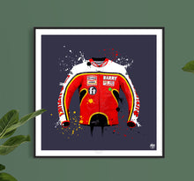 Load image into Gallery viewer, Barry Sheene Motorcycle Race Suit Jacket print - Fueled.art

