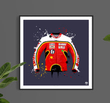 Load image into Gallery viewer, Barry Sheene Motorcycle Race Suit Jacket print - Fueled.art
