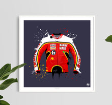 Load image into Gallery viewer, Barry Sheene Motorcycle Race Suit Jacket print - Fueled.art
