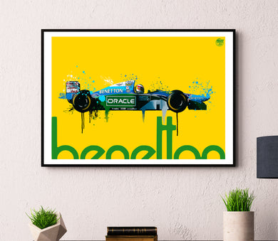 Michael Schumacher B194 Benetton F1 Print - Fueled.art