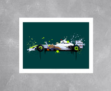 Lade das Bild in den Galerie-Viewer, Jenson Button 2009 Brawn BGP001 F1 Print - Fueled.art
